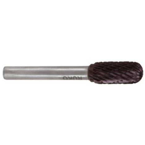 RUKO Fresa de metal duro WRC Ø 16 mm longitud cabeza 25 mm vástago Ø 6 mm TiCN dentado KVZ 4 - 116024TC