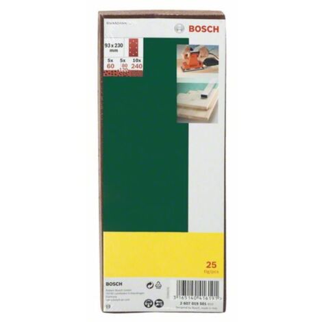 Bosch  Lijaset  para  lijadora  orbital  25  unidades  8  agujeros  (B+D)  93  x  230  mm  240  -  2607017108