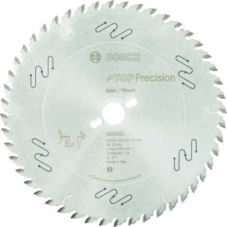Bosch hoja de sierra circular Top Precision Best for Wood, 300 x 30 x 3,2 mm, 48 - 2608642114