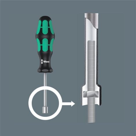 Wera llave de vaso hexagonal 395 HO SW 6mm Longitud de hoja 70mm Longitud total 168mm - 5029462001 (1/5)