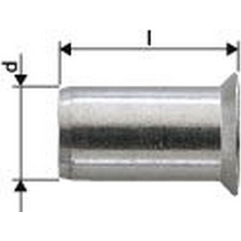 GESIPA  Tuerca  ciega  Vástago  de  remache  d  x  l  11  x  18,5  mm  M8  Cabeza  avellanada  aluminio  -  1455352