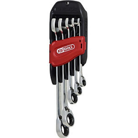 KS TOOLS GEARplus RINGSTOP-Ratschenringmaulschlüssel-Satz abgewinkelt 5tlg. - 503.4955 (1/4)