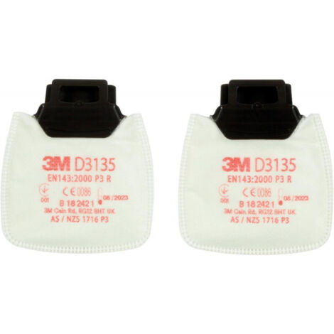 3M 2x Filtro Redondo de Partículas D3135 EN143:2000/A1:2006 P3R - 7100197284 (1/2)