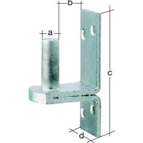 GAH Alberts  Kloben DII  auf Platte  20x35mm TZN  - 311506
