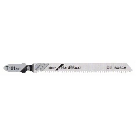 Bosch 2608636224 Hoja de sierra de calar T 101 AIF Clean HardWood 3 uds