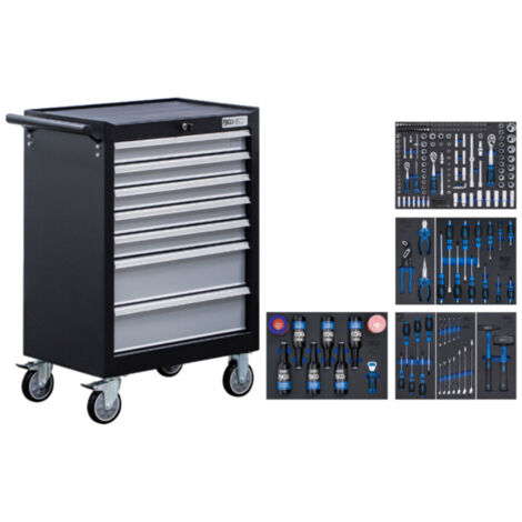 BGS Carro de taller 7 cajones con 227 herramientas - 6069