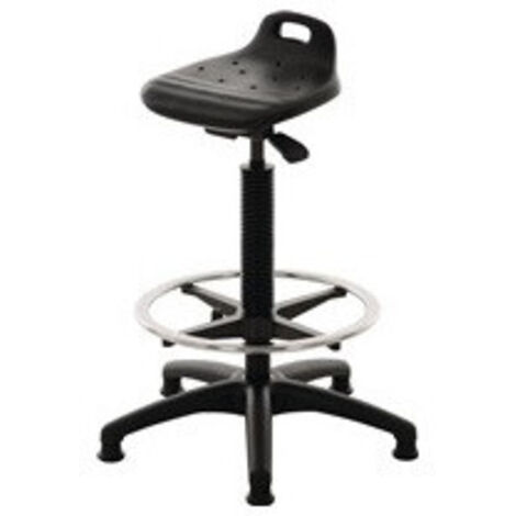 LOTZ ayuda de pie asiento de espuma integral de PU H.570-820mm base de estrella de plástico anillo para los pies y deslizadores - 4675.01 (1/2)