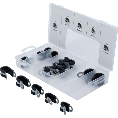 BGS  surtido  abrazaderas  de  goma  Ø  6  -  16  mm  18  piezas  -  14145 (1/3)