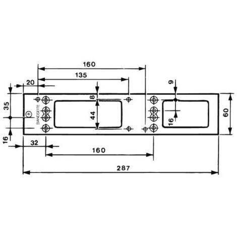 GEZE placa de montaje para TS 4000/TS 5000 plata - 49185 (1/5)