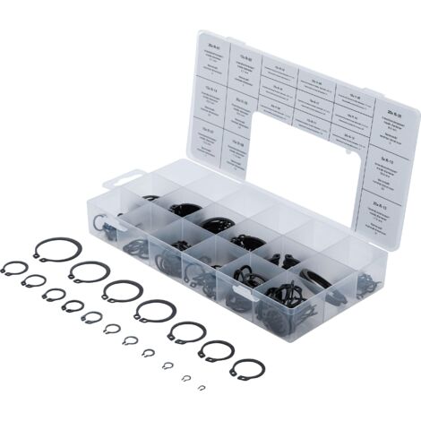 Surtido de anillos de seguridad exteriores (circlip)  Ø 3 - 32 mm  300 piezas