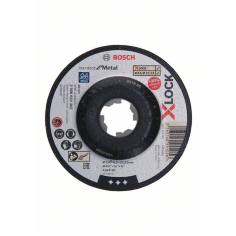 Bosch  PRO  Metal  X-Lock  disco  de  desbaste  115  x  6  x  22,23  mm  -  2608619365 (1/4)
