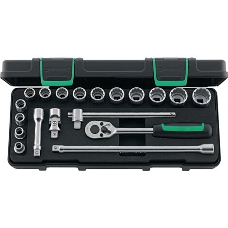Stahlwille juego de llaves de vaso 45/14/5i 19 piezas 3/8″ SW 8-22 mm número de dientes 30 12 caras - 96024132 (1/2)