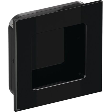 HEWI concha para puerta corredera 544.60 PA90 negro intenso brillante cuadrada para HLT L.60mm A.60mm - 544.60 90 (1/3)