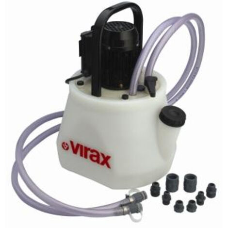 Virax – Bomba de descalcificación 15L – Compacta y eficaz para calderas de cobre y acero – Caudal 28 l/min – Motor IP54 para larga duración (1/2)