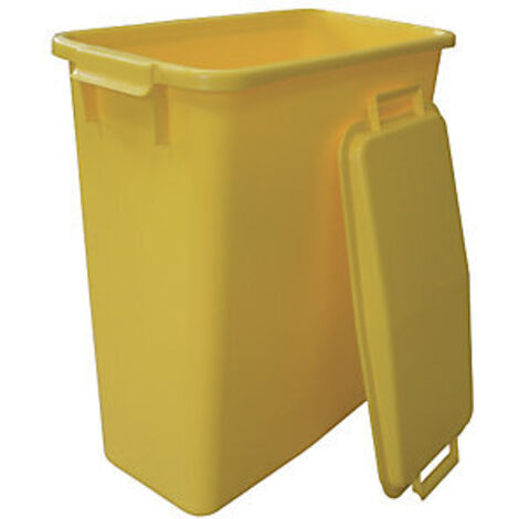 Recogedor de residuos y material reciclable 60l A590xL285xF555mm PE amarillo GRAF