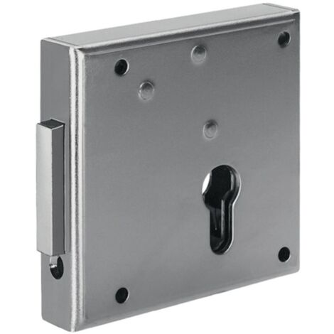 Cerradura  de  cerrojo  para  puerta  enrejada  100  DIN  izquierda  PZ  superpuesta  65mm  AMF (1/4)