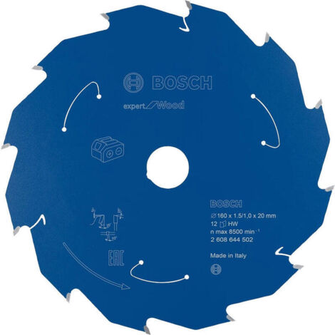 Bosch Hoja de sierra circular Expert for Wood para sierras circulares de mano a batería 160 x 1,5 x 20 mm 12 - 2608644502