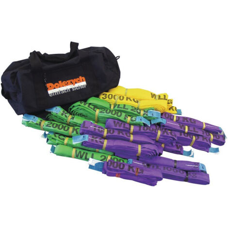 Dolezych Conjunto de eslingas redondas DIN EN 1492-2 de 20 piezas - 5849801 (1/4)