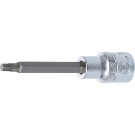 BGS Punta de impacto longitud 100 mm accionamiento cuadrado interior 12,5 mm (1/2") perfil en T (para Torx) T35 - 9628 (1/2)