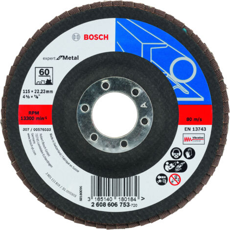 Bosch disco de láminas Expert for Metal 115 22,23 60 inclinado tejido de vidrio - 2608606753 (1/5)