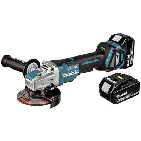 Makita  DGA519RTJ  Amoladora  angular  a batería  Ø  125  mm  18  V  /  2x  5,0  Ah  batería  +  cargador  en  Makpac (1/5)