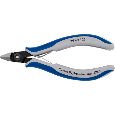 KNIPEX 79 62 125 Alicates de precisión de corte diagonal para electrónica con mangos multicomponentes Barnizados 125 mm (1/4)