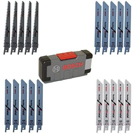 Set Sierra sable ToughBox: Wood+Metal: 20uds  BOSCH 2607010902