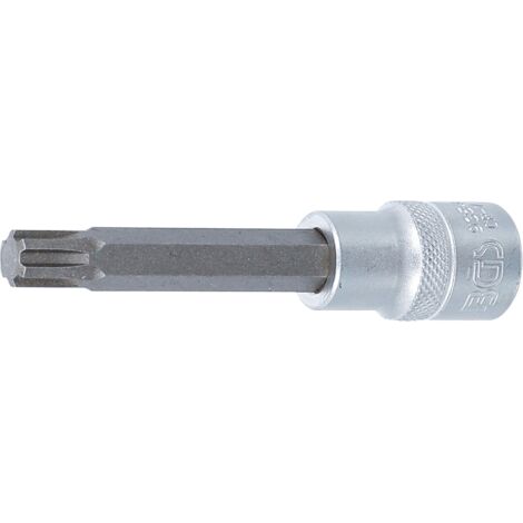 BGS Punta de impacto longitud 100 mm accionamiento cuadrado interior 12,5 mm (1/2") perfil estriado (para Ribe) M10,3 - 9354 (1/2)