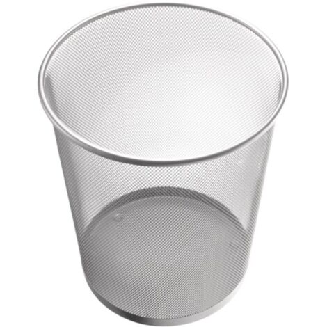 Cesta de papel 15l H280xØ267mm con decoración perforada STA silver HELIT