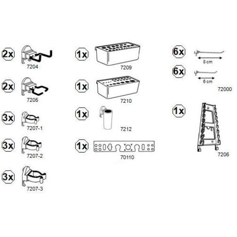 Kupper Kit de organización de herramientas 30 piezas funcional