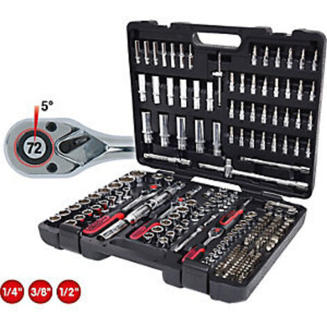 KS TOOLS 1/4"+3/8"+1/2" CHROMEplus Juego de llaves de vaso 195 pzs. - 918.0795 (1/5)