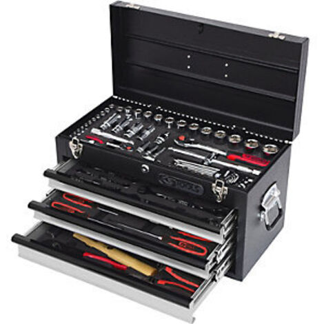 KS TOOLS 1/4"+1/2" CHROMEplus Juego de herramientas universales de 99 piezas GEAR - 918.0100 (1/4)