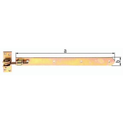 GAH  Alberts  Ladenband  B.40mm  L.460x40mm  S.5mm  STA  galv.gelb  verz.verstellb.um  30mm  -  318253 (1/2)