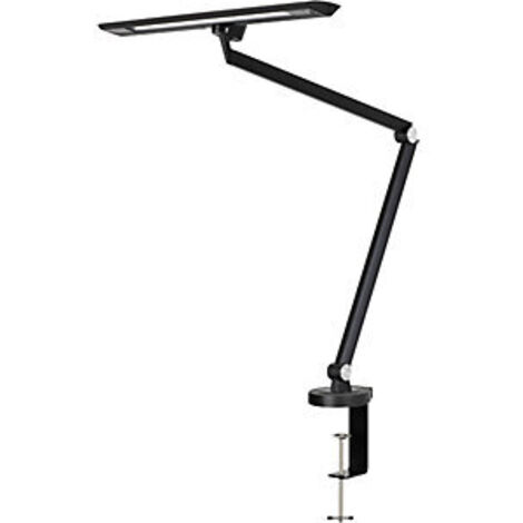 STYRO Lámpara de escritorio LED Zircon aluminio, ABS, hierro, PC negro H.820mm con pinza - 41-5010.718 (1/5)