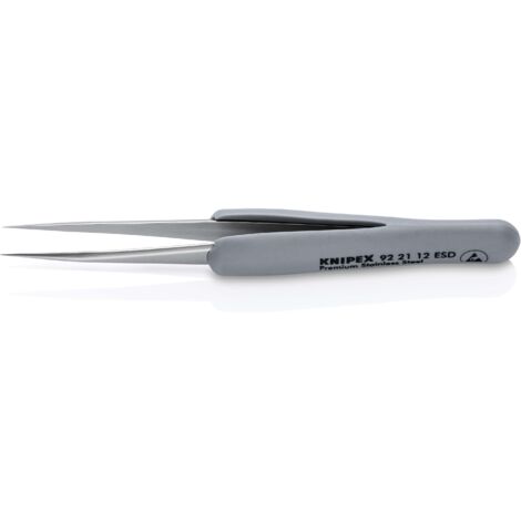 KNIPEX 92 21 12 ESD Pinza de precisión con mangos ESD de goma  112 mm (1/5)