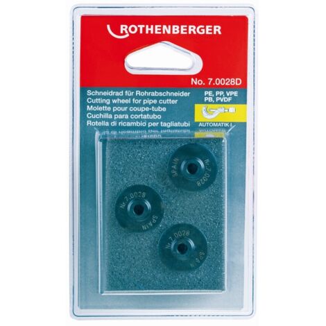 ROTHENBERGER Rueda de corte para TC 42 PRO PVC, 3 piezas - 070028D (1/4)