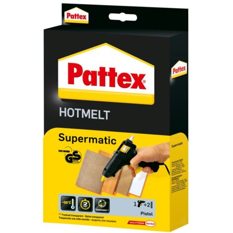 Pistola de pegamento caliente Supermatic Capacidad de unión 4,5 g/min 7-10 min 11mm PATTEX (1/2)