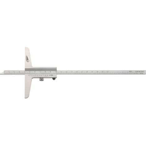 HELIOS PREISSER Calibrador de profundidad DIN 862 200mm carril recto 8x3mm - 282502 (1/2)