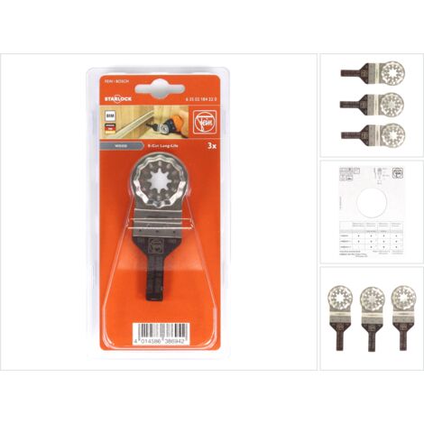 Fein 3x E-Cut Long-Life hoja de sierra Starlock 10 mm - 63502184220