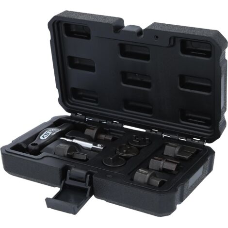 KS TOOLS  3/8"  Juego  de perfil  especial  para  servicio  de  aceite  para  tapones  de  drenaje  de  aceite  de  plástico,  9  piezas  -  150.1040 (1/4)