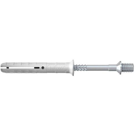 Fischer 050398 Taco impacto nylon + clavo con cabeza avellanada HAMMERFIX N 6x40/10 M6 (Envase 50 uds) (1/3)
