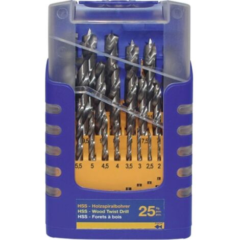 Juego  de brocas  espirales de  madera FISCH  013G 25  pzs. -  013G0025K01 (1/3)
