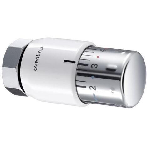 Oventrop Termostato Uni SH 7-28 grados C, 0 1-5, sensor de líquido, blanco, cromado 1012065 (1/5)