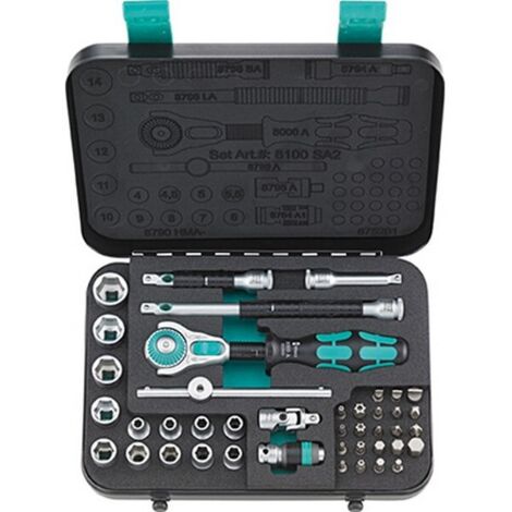 Wera juego de vasos Zyklop Speed 42 piezas. 1/4″ SW 4-14 mm número de dientes 72 hexagonal - 5003533001 (1/5)