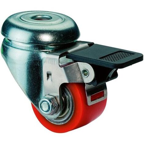 BS Rollen  Lenkrolle mit  Feststeller und  Gewindestift Polyurethan  Rad-Ø 35  mm 100  kg -  A621.C10.035 (1/3)