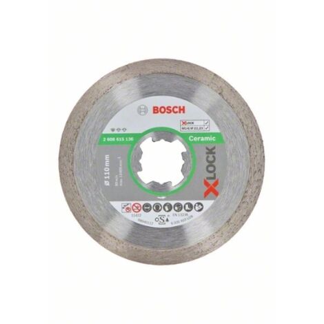 Bosch X-LOCK disco de diamante Standard for Ceramic 110 x 22,23 x 1,6 x 7,5 mm - 2608615136 (1/5)