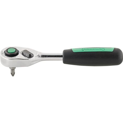Stahlwille Bit-/Hebelumschaltknarre 419 B QR 1/4" con función de expulsión L 117 mm 80 dientes - 11131010 (1/5)