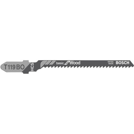 Bosch 100x Hoja de sierra de calar T 119 BO Basic for Wood - 2608637879
