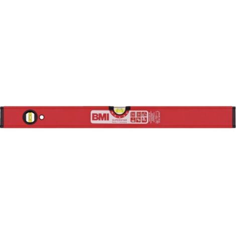 Nivel  de  burbuja  BMI  SUPERSTAR  50cm  aluminio  rojo  ±  0,5  mm/m  -  696050  P (1/3)