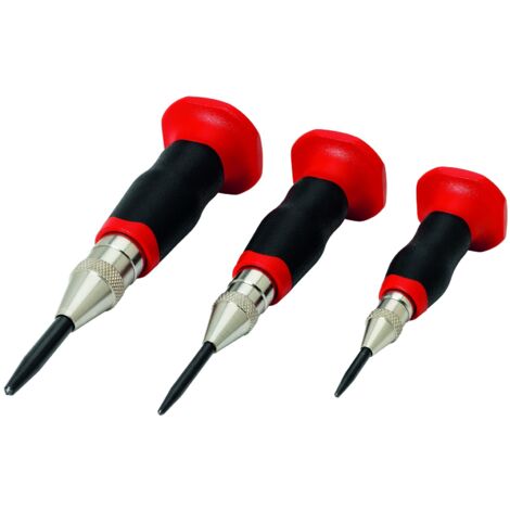 Punzón central automático 95 mm de largo, eje 11 mm 20-50 N con protección de mano RENNSTEIG